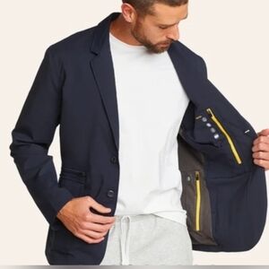 Eddie Bauer Travel Voyager Jacket Navy 44 Tall